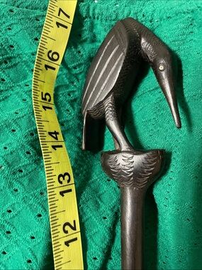 Handcarved Dark Brown Wooden Spoon - Decorative Home Accent
